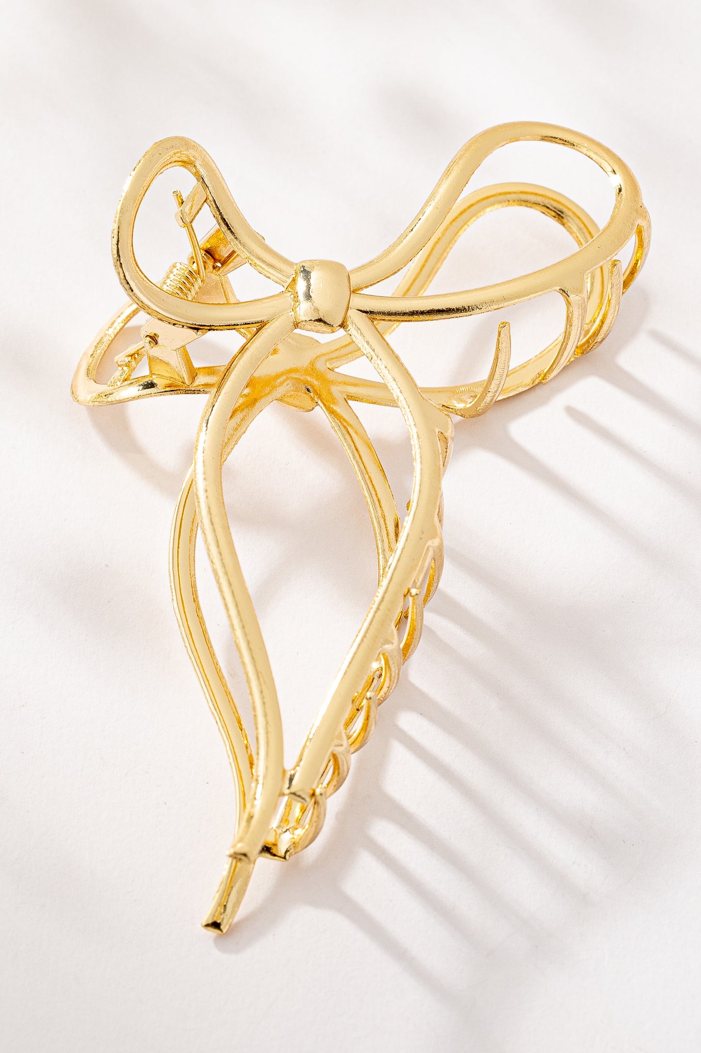 Gold Bow Claw Clip