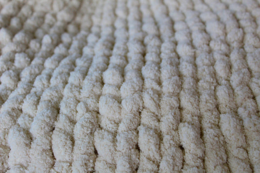 Solid Color Custom Hand Knit Blanket