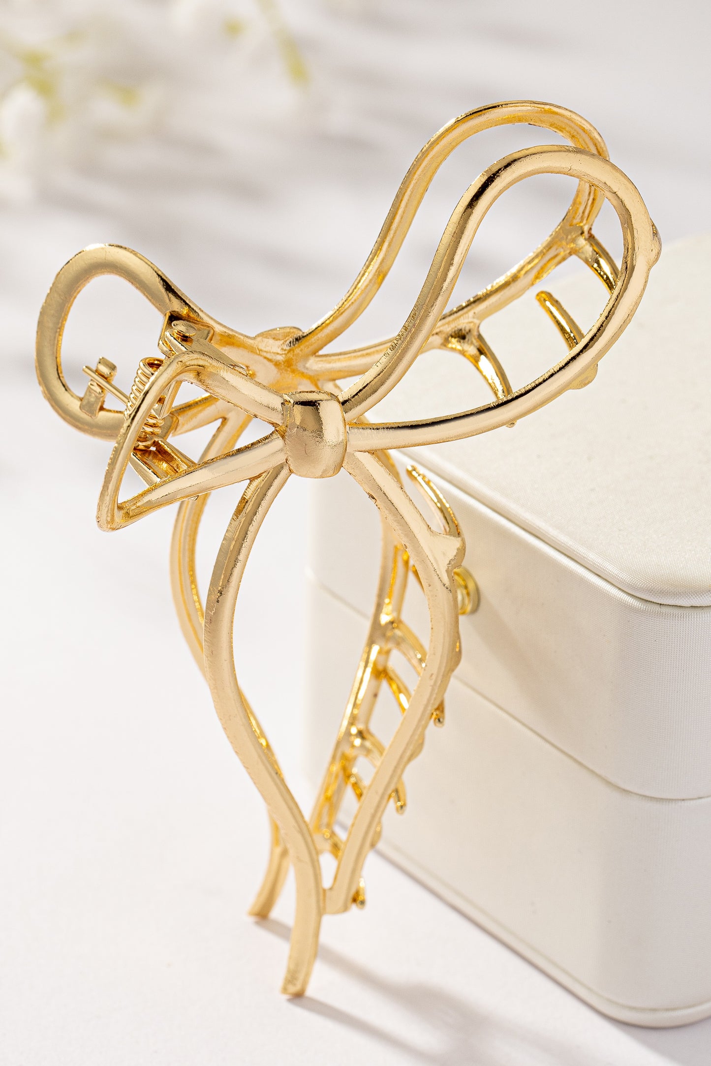 Gold Bow Claw Clip
