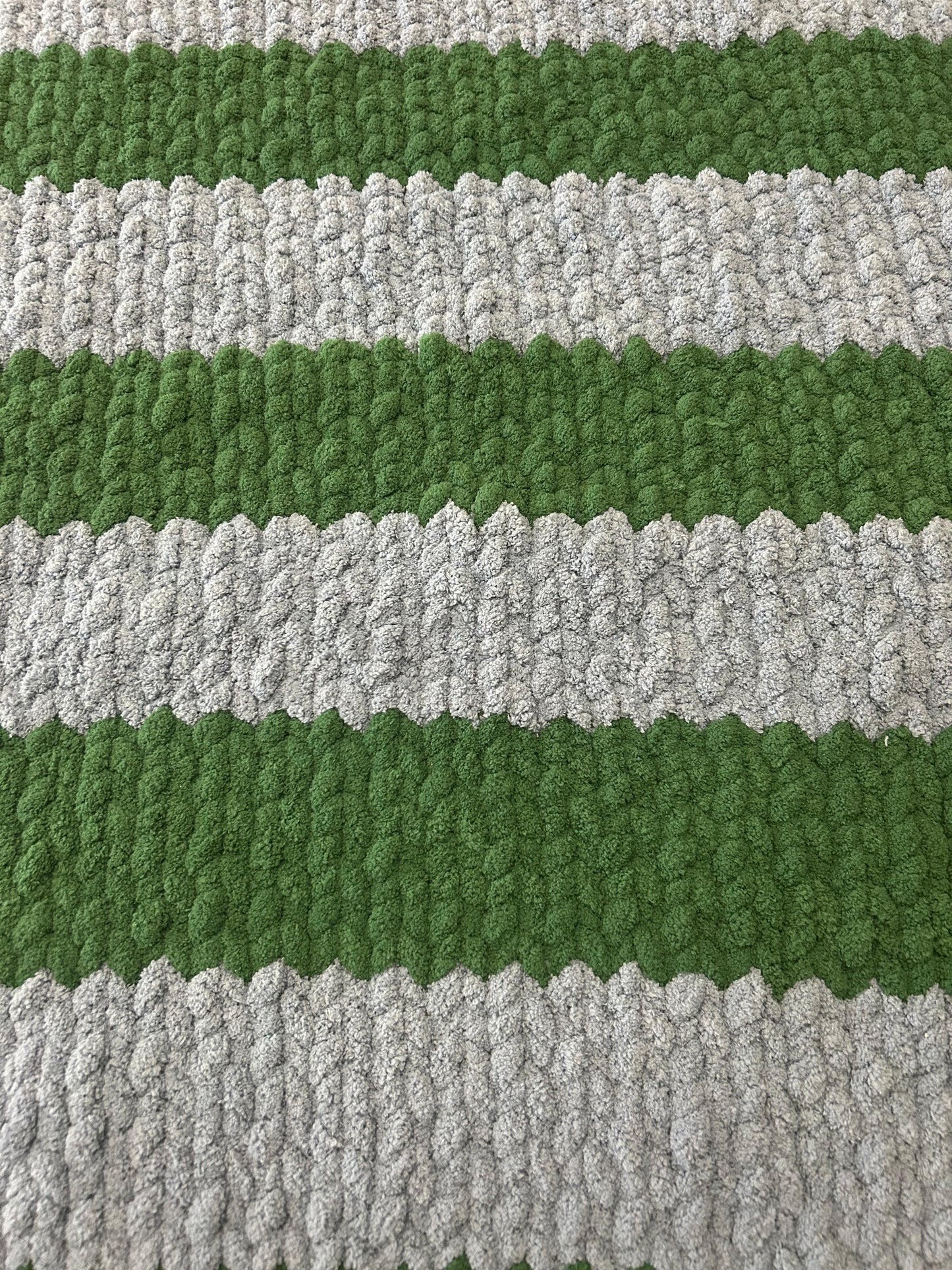 Striped Custom Hand Knit Blankets